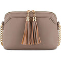 Tassel Small Crossbody Bag with Chain Strap